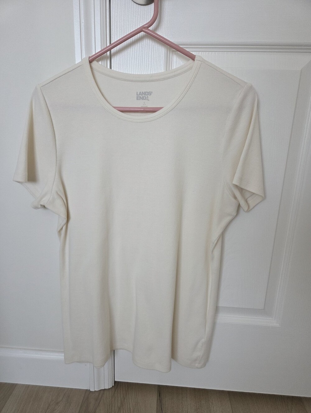 Lands' End Women's Micro Rib T-shirt Size Large